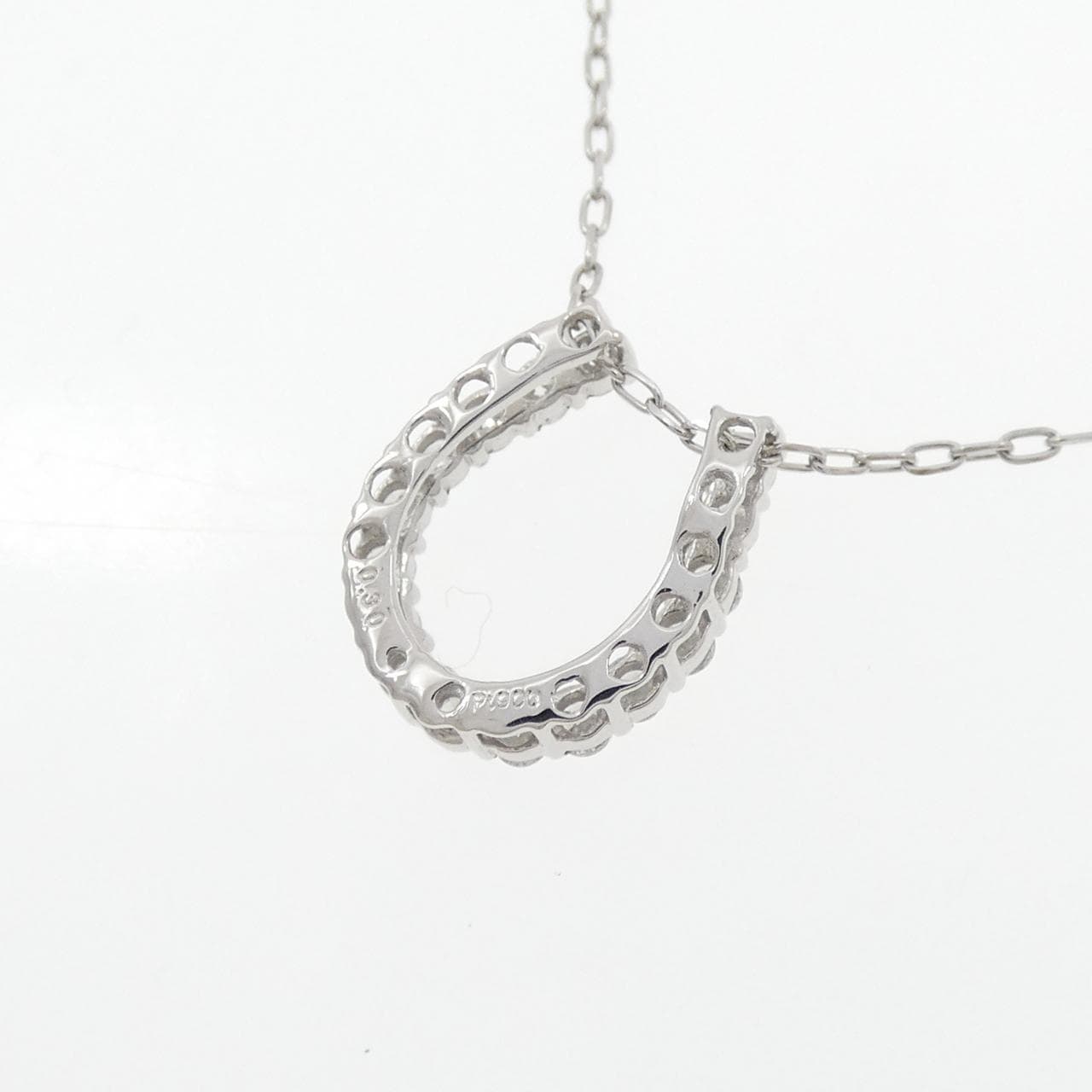 PT900/PT850 ホースシュー ダイヤモンド ネックレス 0.30CT