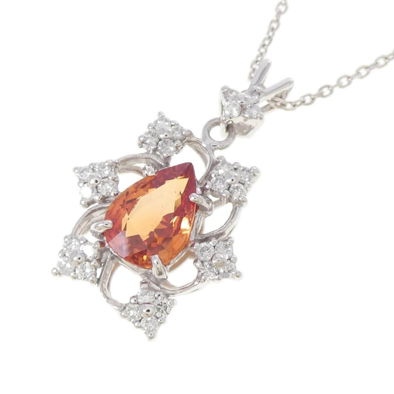 K18WG サファイヤ ネックレス 1.37CT