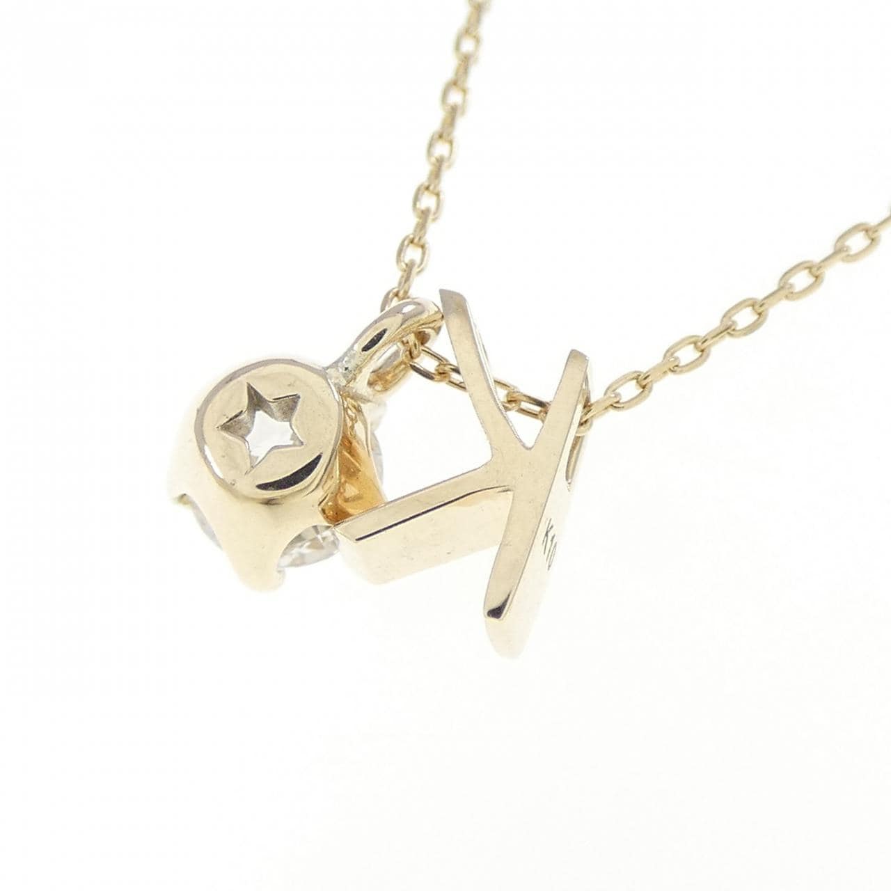 K10YG イニシャルK キュービック ネックレス