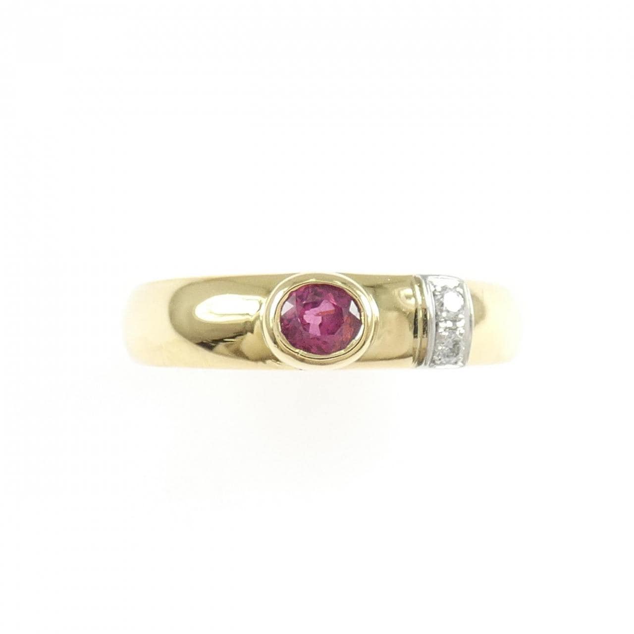 K18YG/PT900 ルビー リング 0.29CT