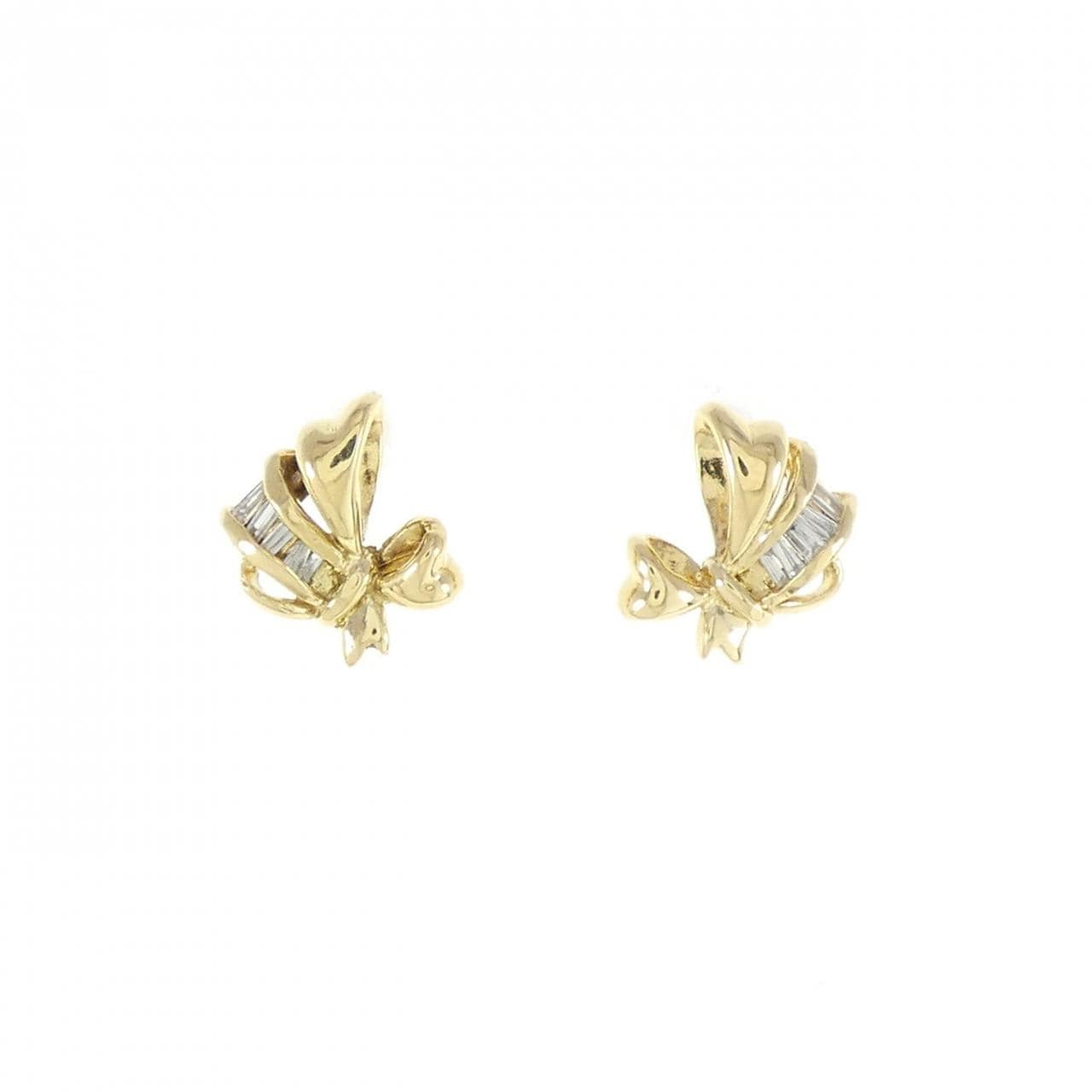 K18YG Diamond earrings 0.12CT