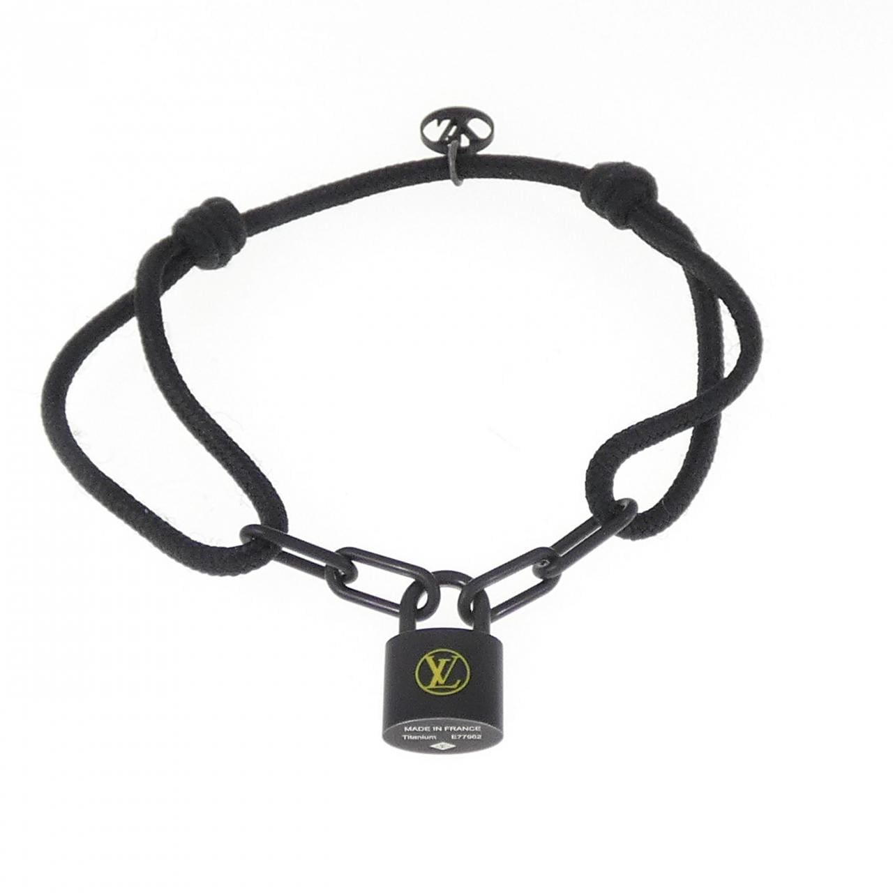 LOUIS VUITTON Vuitton Lockit Virgil Abloh Black Bracelet