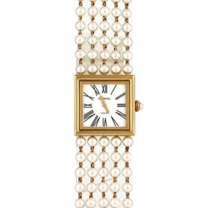 シャネル マドモアゼル YG･パールブレス Mサイズ H0007 YG クォーツ