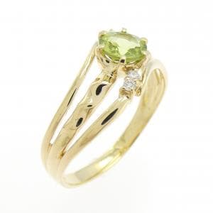 K18YG ペリドット リング