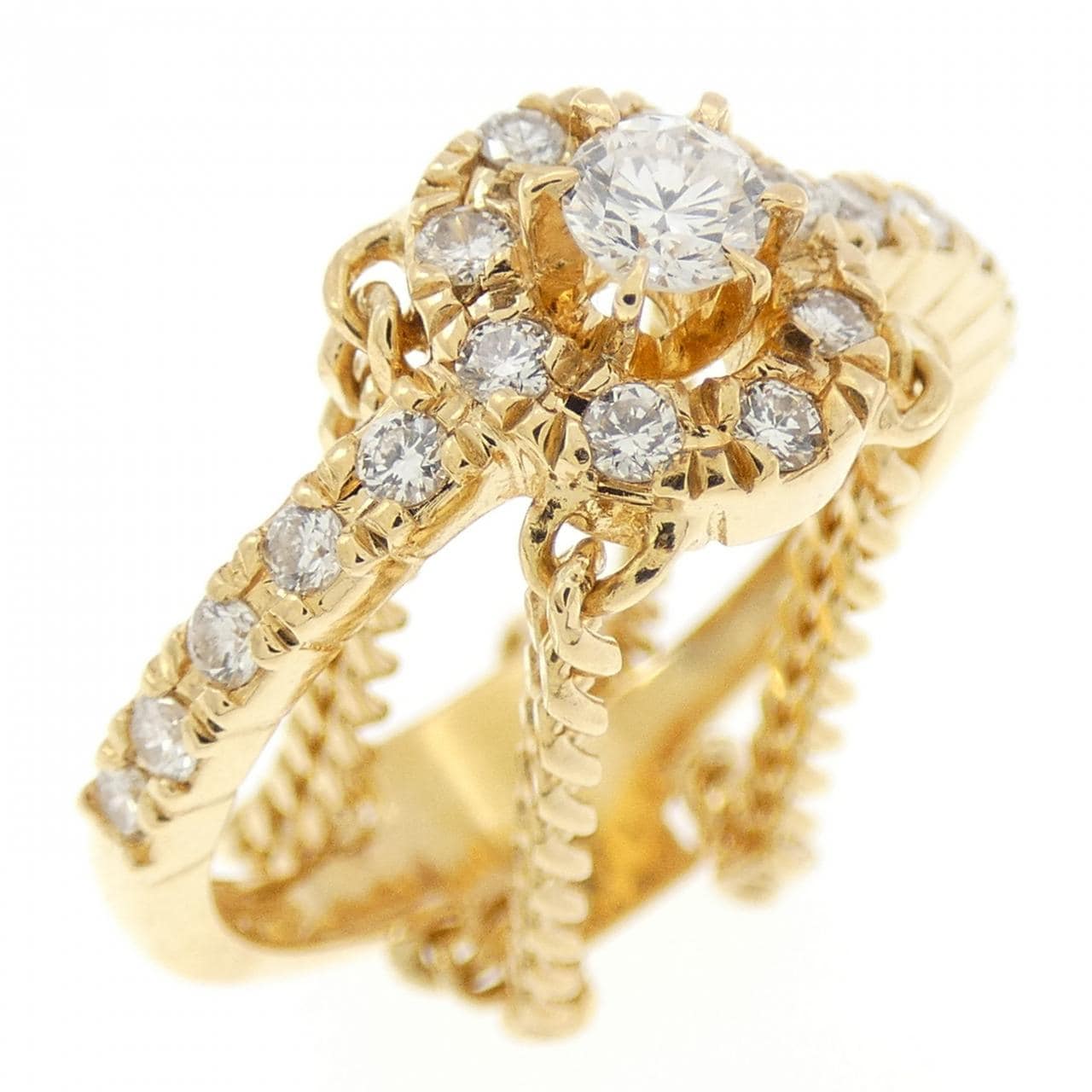 K18YG ダイヤモンド リング 0.10CT