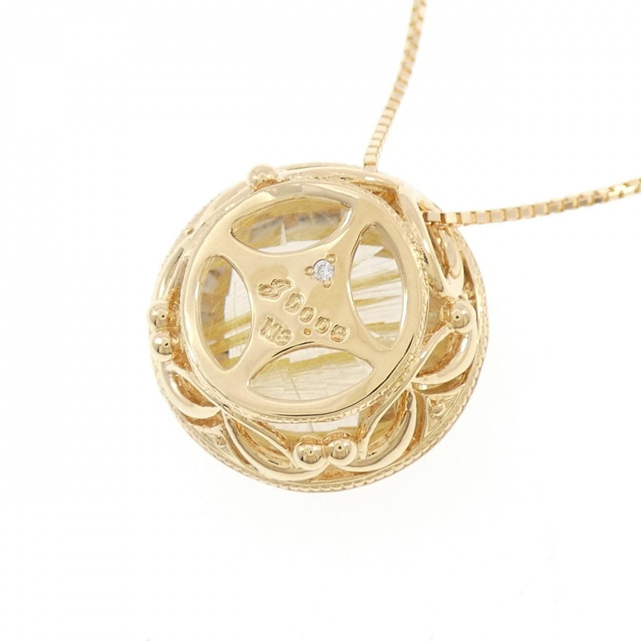 K18YG ルチルクオーツ ネックレス