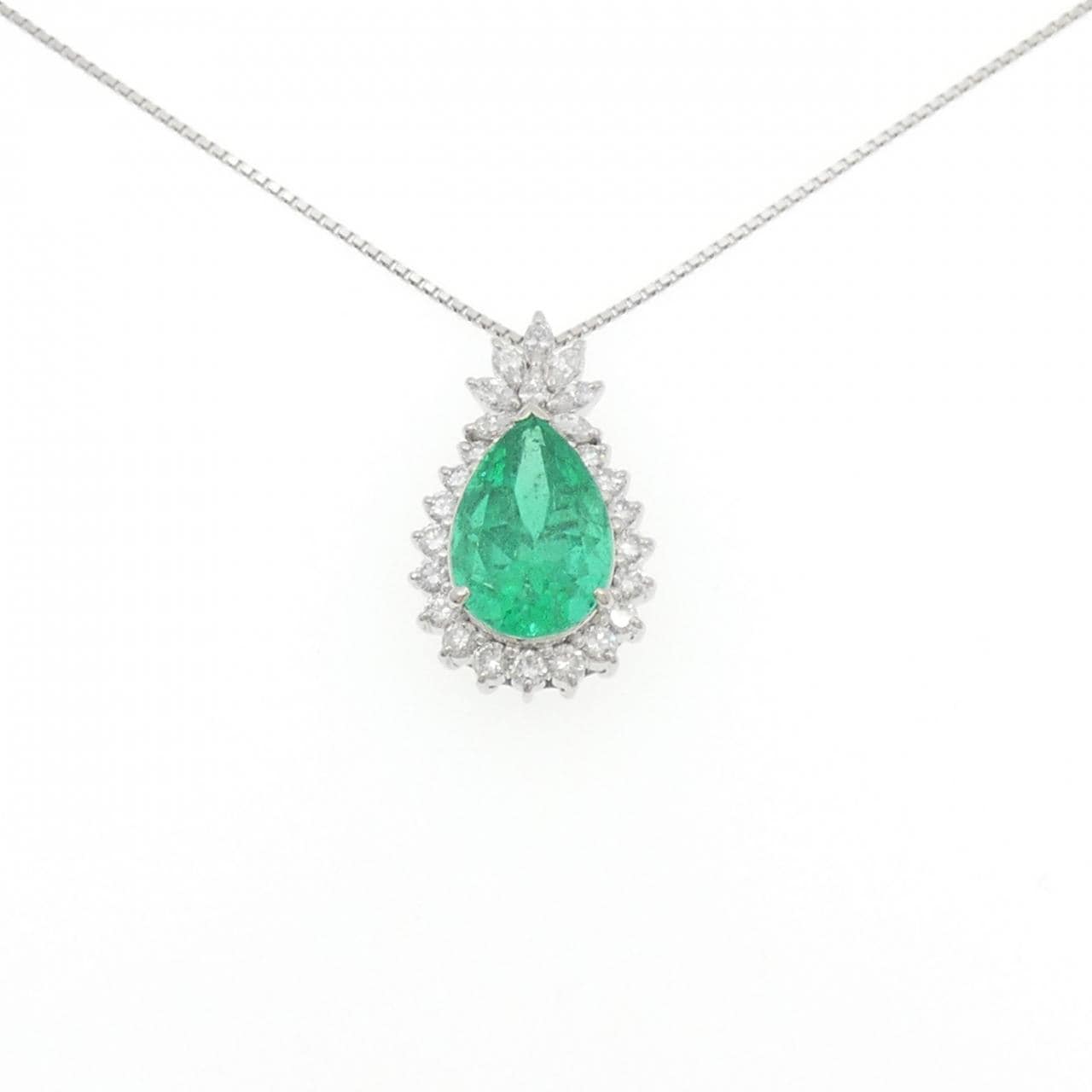 PT900/PT850 エメラルド ネックレス 7.31CT