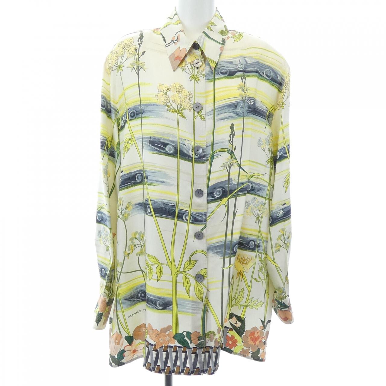 【ヴィンテージ】エルメス HERMES LES BOLIDES RACE CARS シャツ