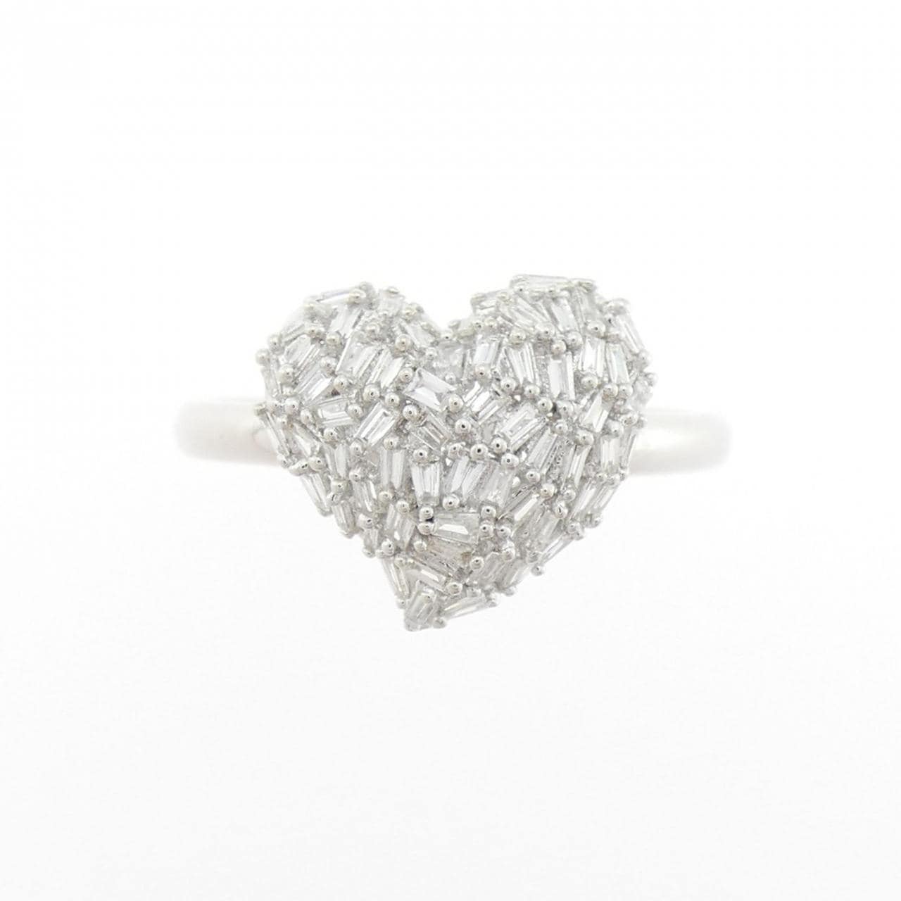 K18WG ハート ダイヤモンド リング 0.25CT