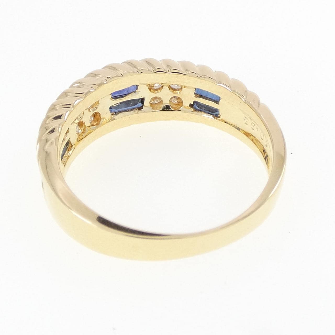 K18YG サファイヤ リング 0.35CT