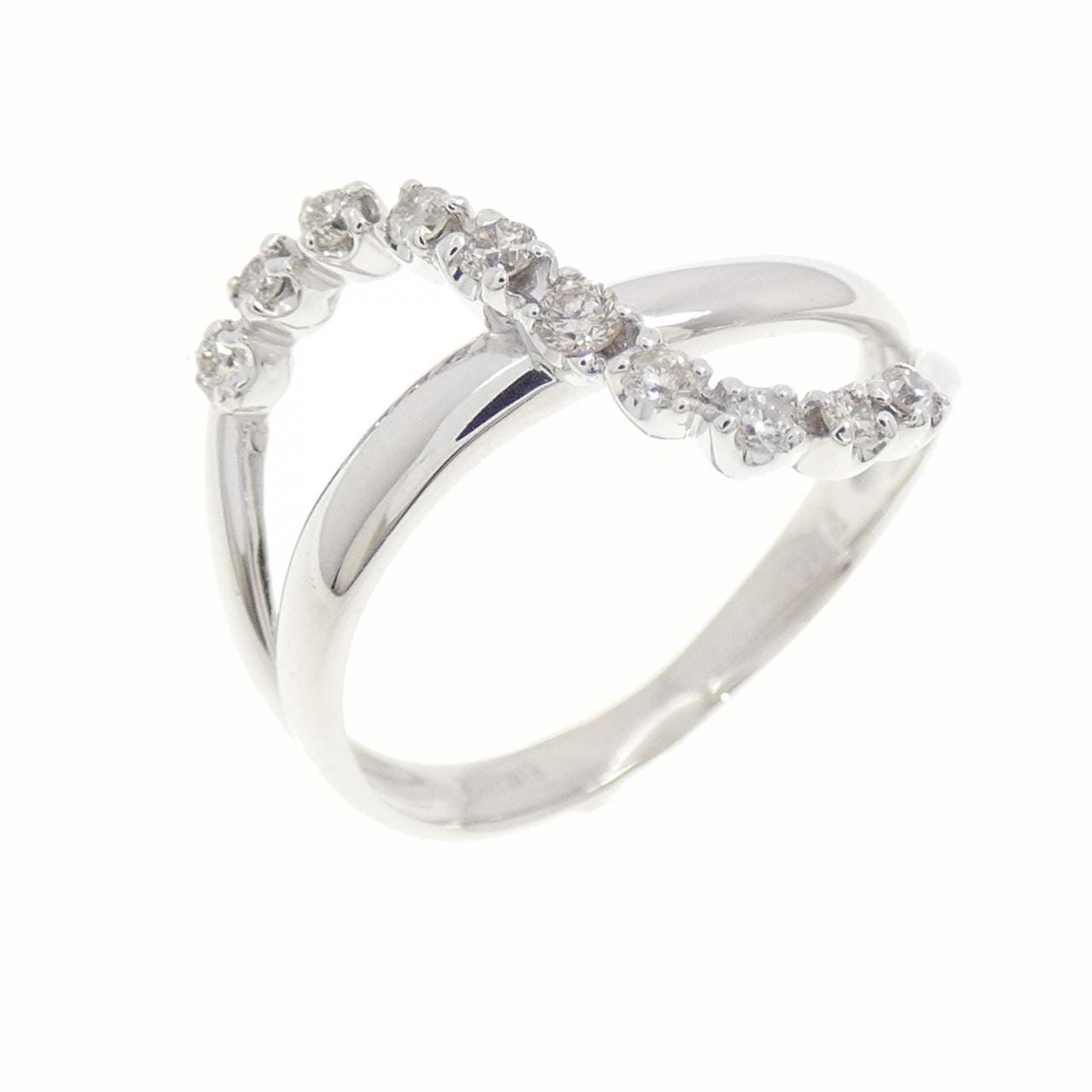 K18WG ダイヤモンド リング 0.14CT
