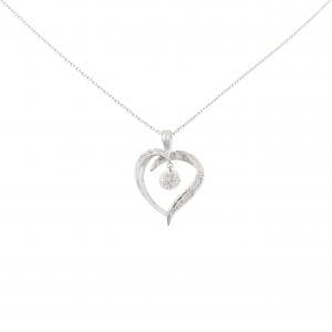 K18WG ハート ダイヤモンド ネックレス 0.44CT