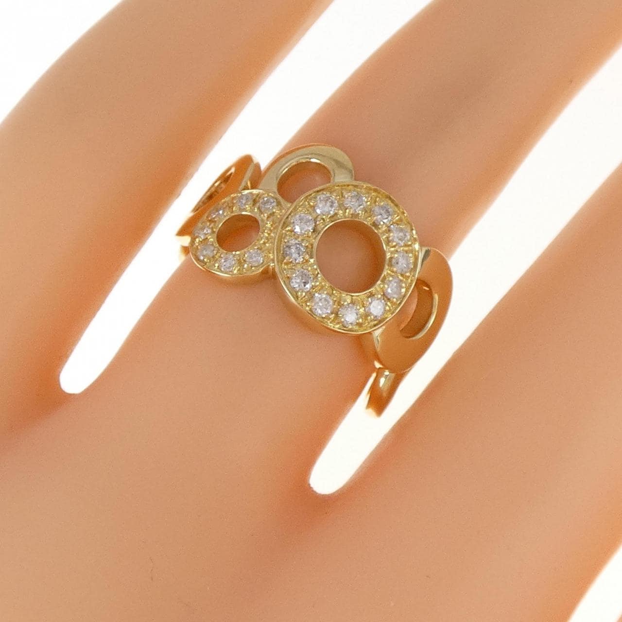 K18YG ダイヤモンド リング 0.22CT