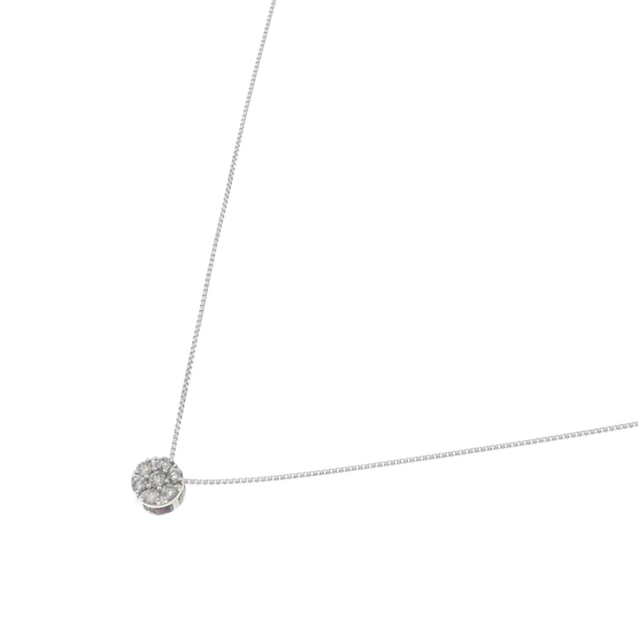 K18WG ダイヤモンド ネックレス 0.20CT
