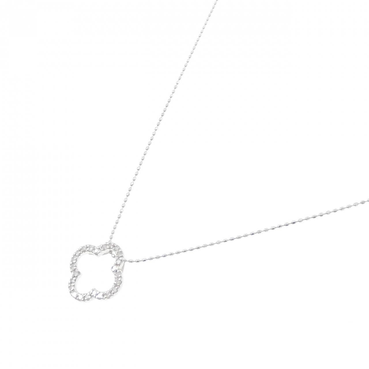 K18WG ダイヤモンド ネックレス 0.17CT