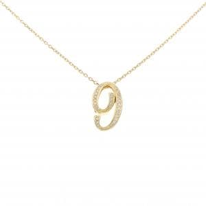 K18YG ナンバー9 ダイヤモンド ネックレス 0.17CT