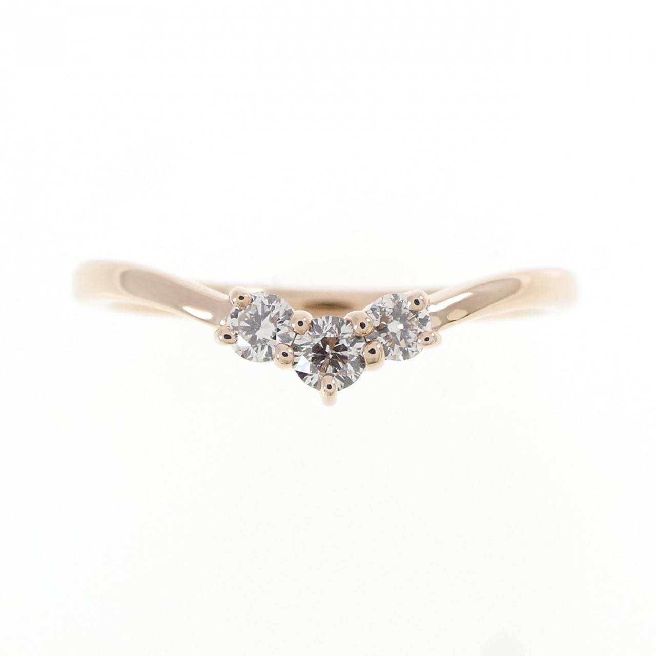 K18PG ダイヤモンド リング 0.13CT