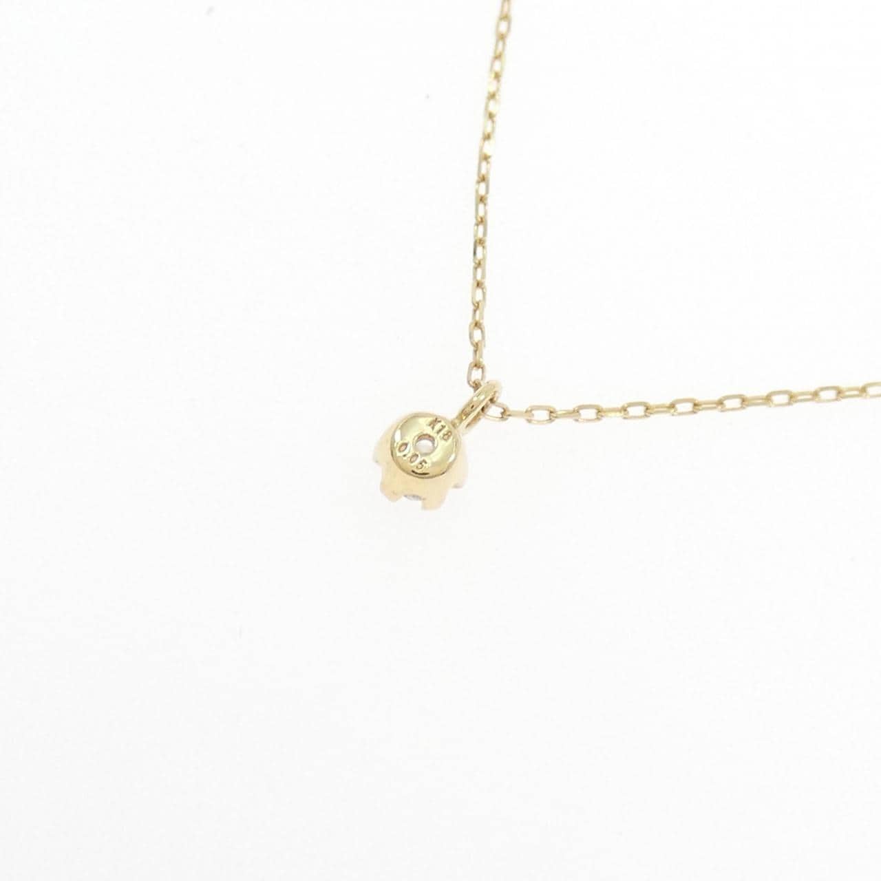 K18YG ソリティア ダイヤモンド ネックレス 0.05CT