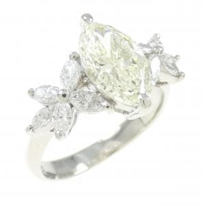 PT900 ダイヤモンド リング 1.483CT VLY VS1 マーキスカット