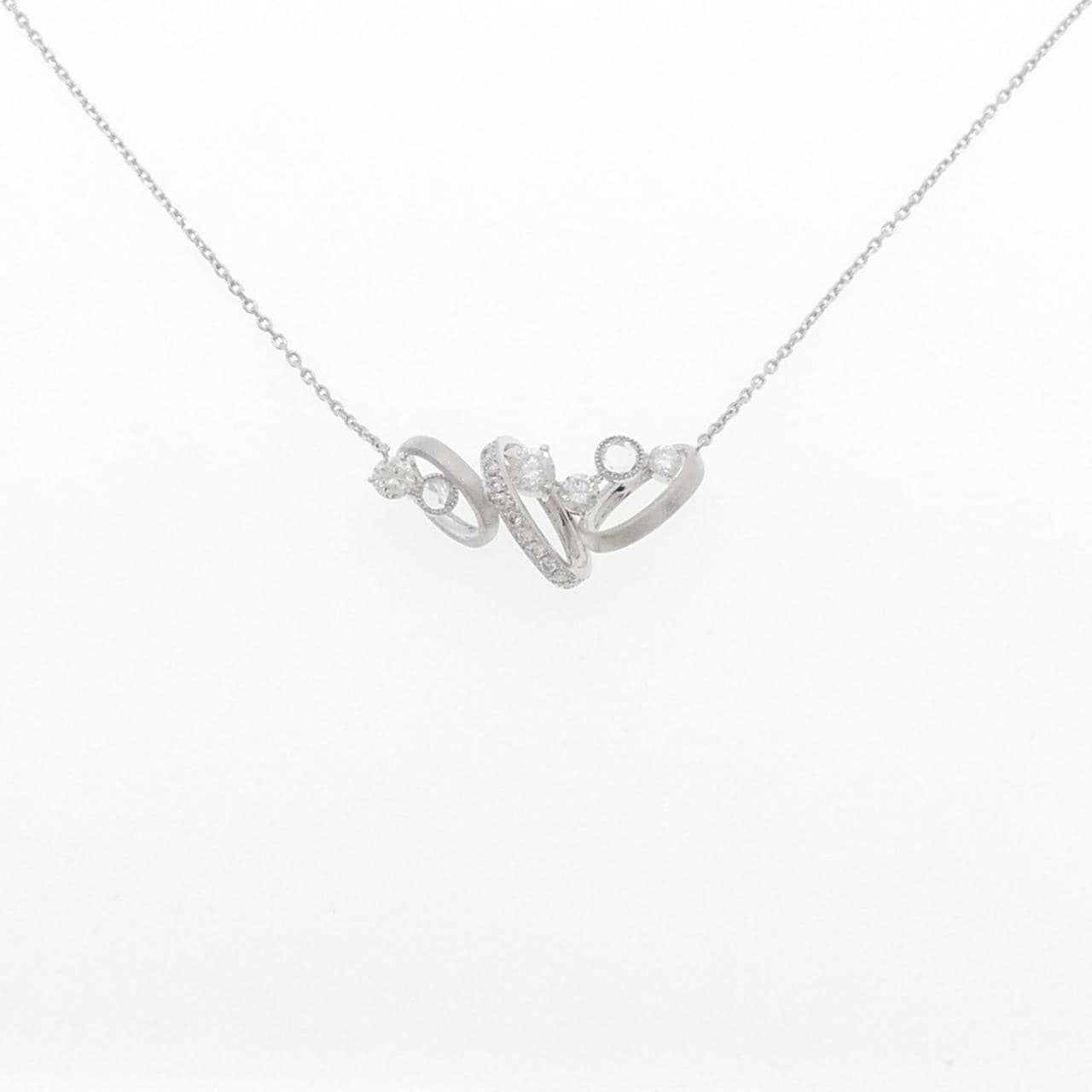 K18WG ダイヤモンド ネックレス 0.248CT