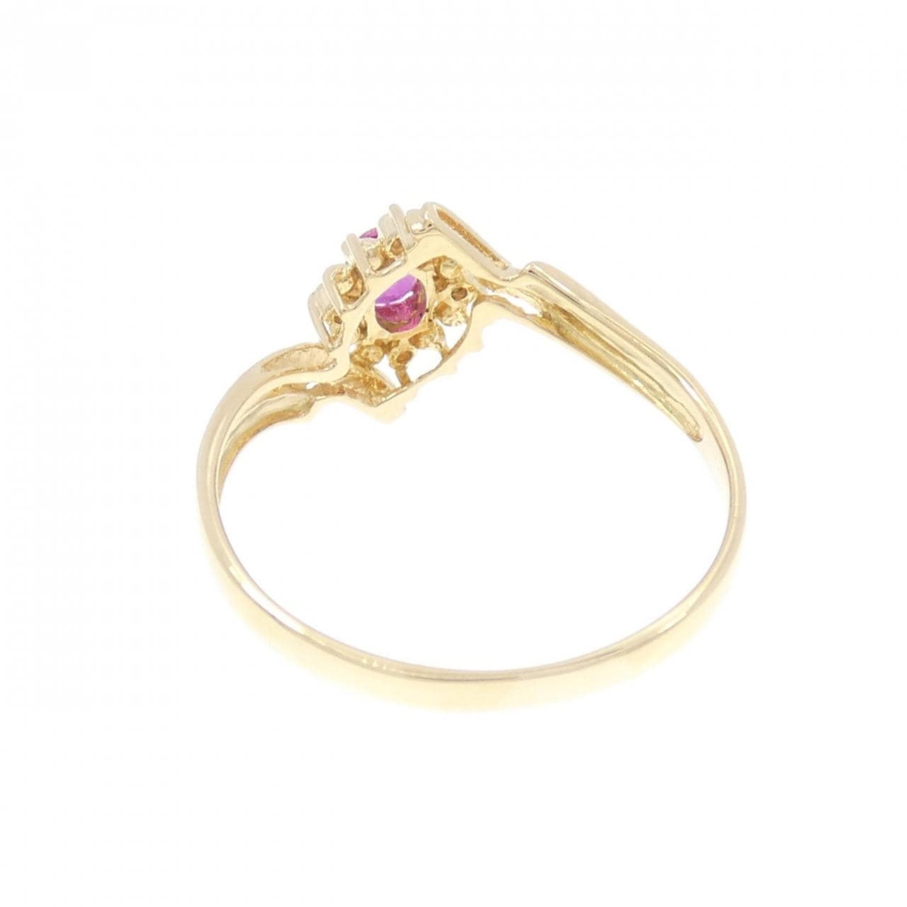 K18YG红宝石戒指