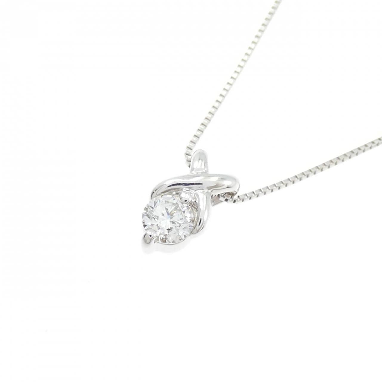 K18WG ダイヤモンド ネックレス 0.206CT