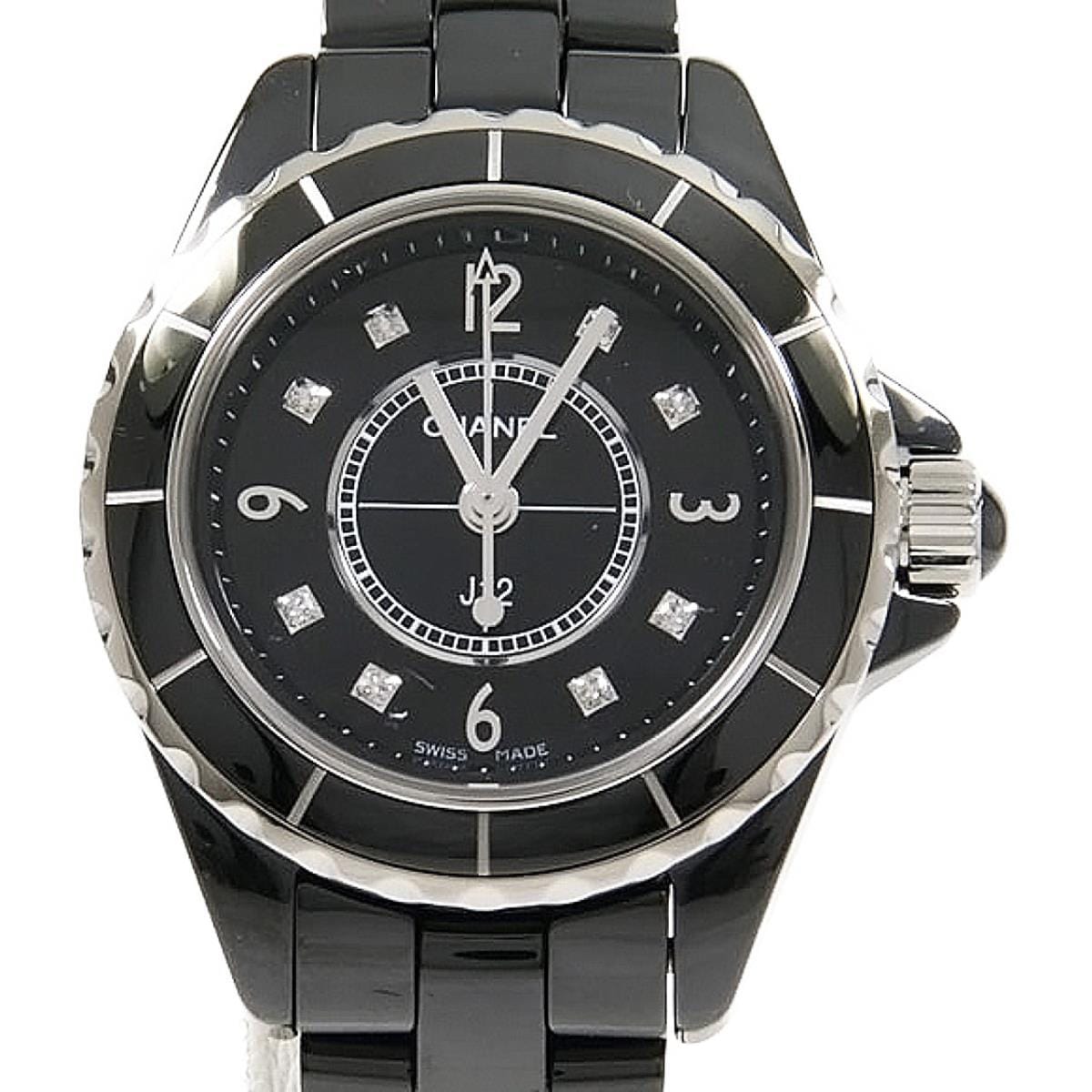 【新品】シャネル　Ｈ２５６９　Ｊ１２　２９ｍｍセラミック・８Ｐ　クォーツ