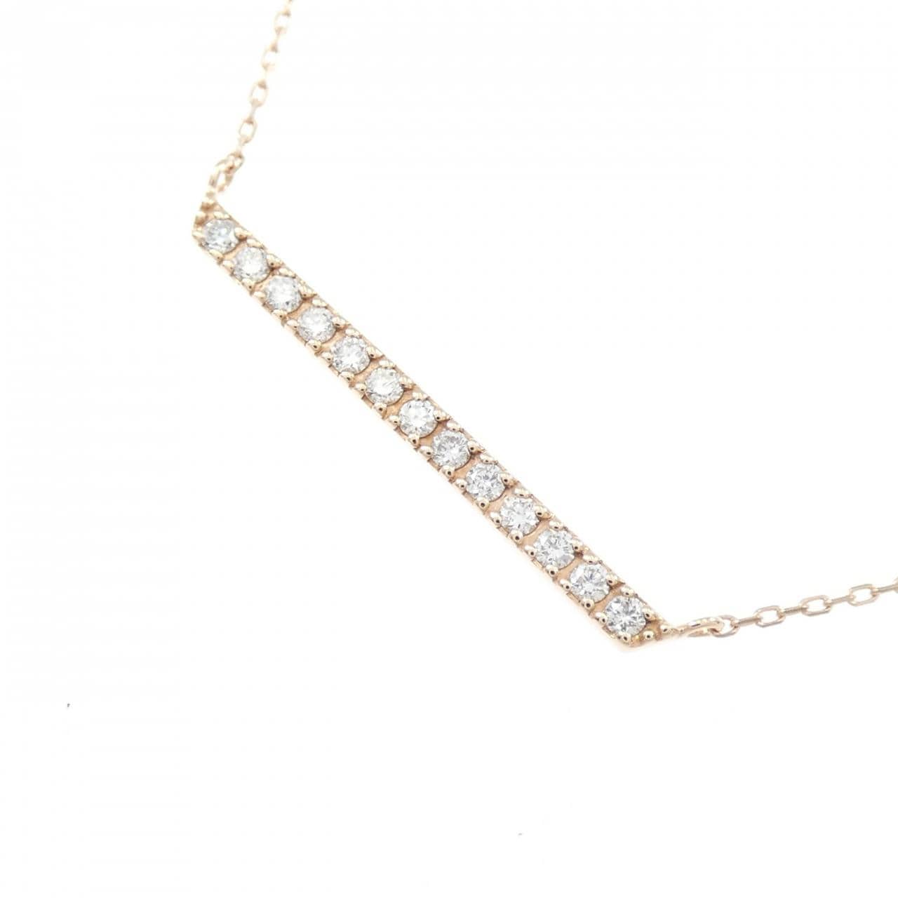 K10PG ダイヤモンド ネックレス 0.10CT