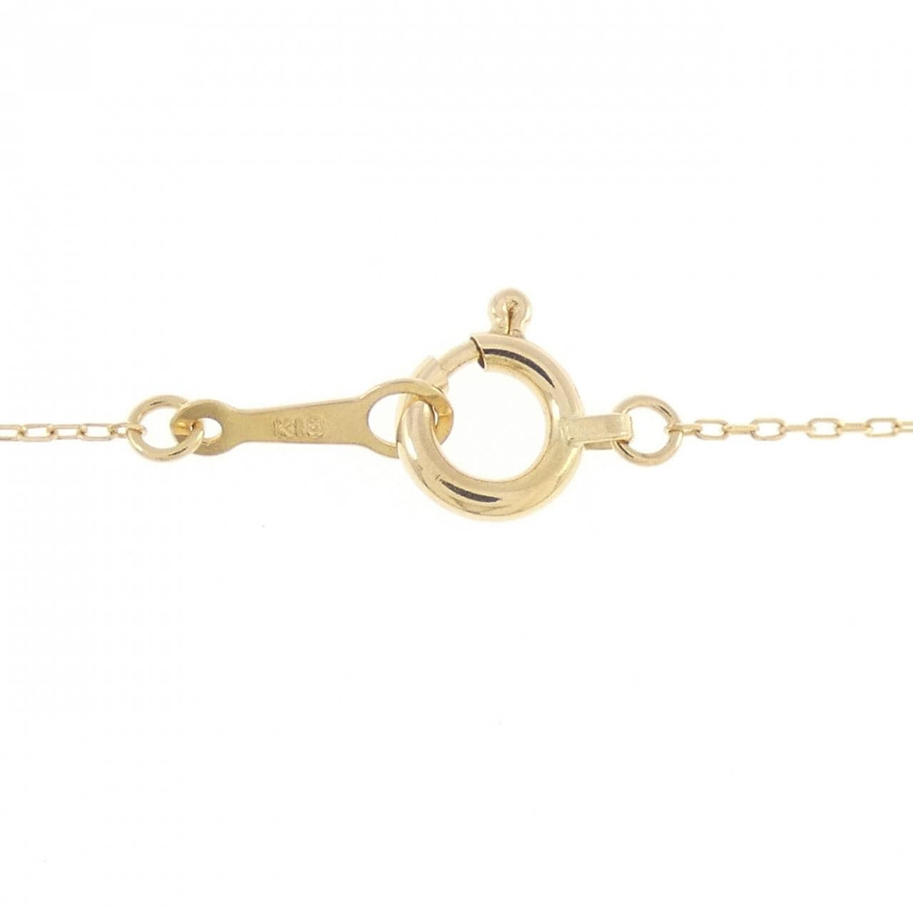 K18YG ソリティア ダイヤモンド ネックレス 0.18CT