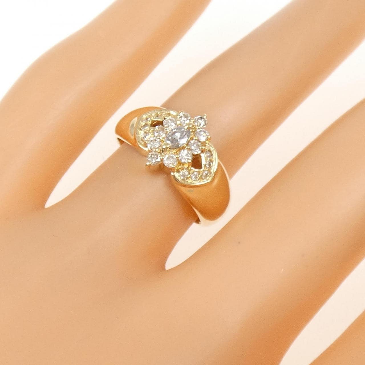 K18YG ダイヤモンド リング 0.12CT