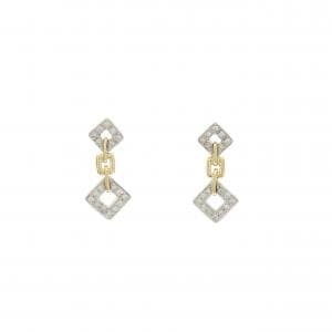 K18YG/PT900 ダイヤモンド ピアス 0.20CT