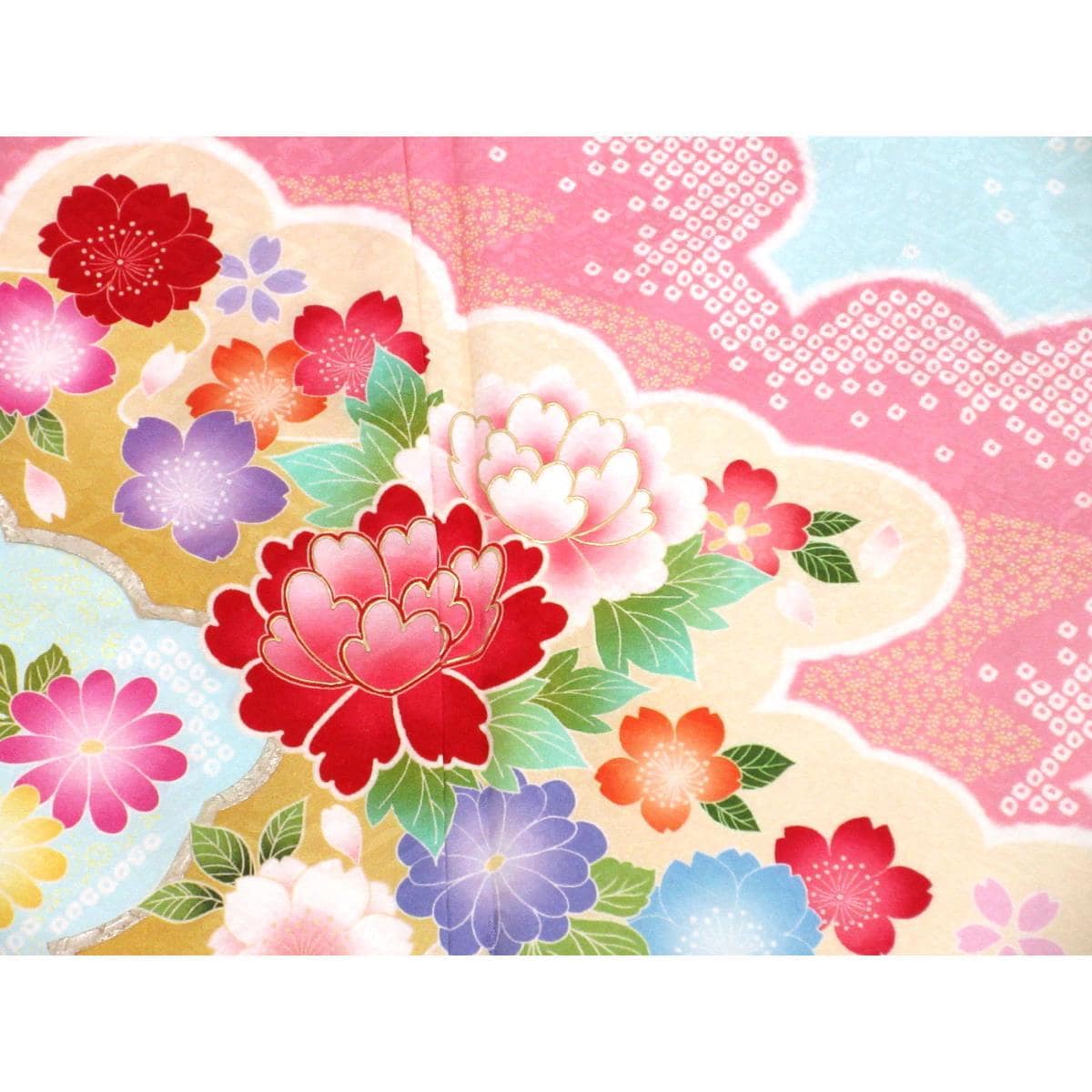 【未使用品】振袖　友禅金彩加工