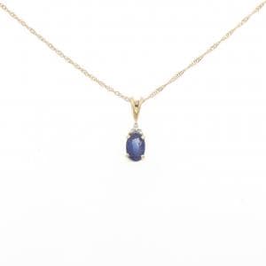 K18YG/K18WG サファイヤ ネックレス 0.53CT