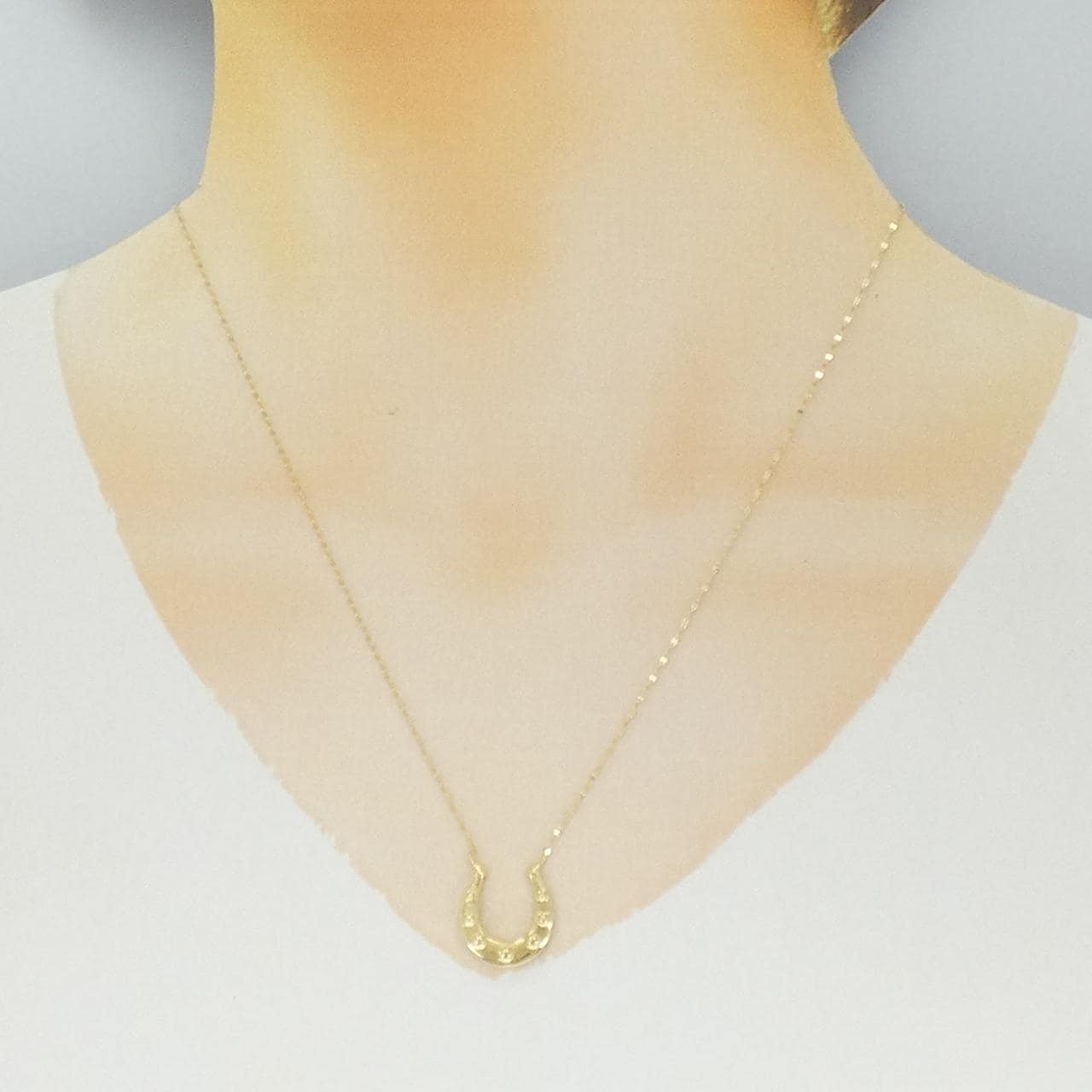 K18YG ホースシュー ネックレス