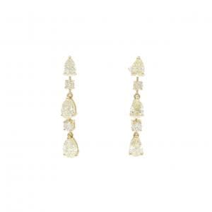 【新品】K18YG ダイヤモンド ピアス 1.00CT