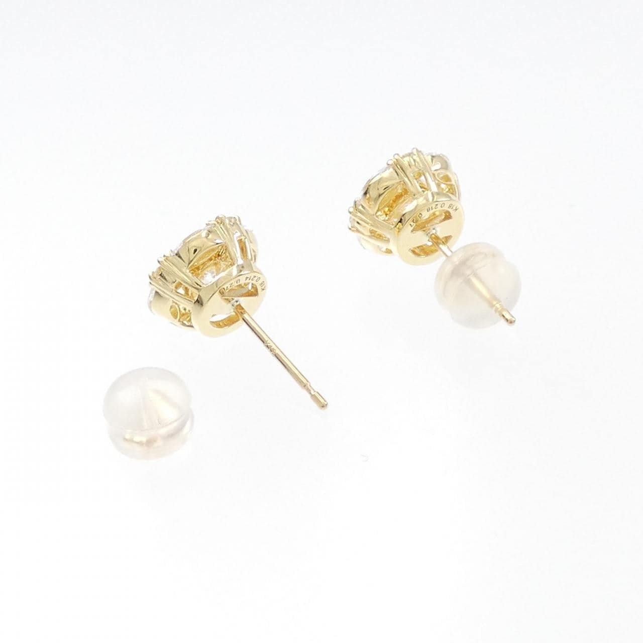 [BRAND NEW] K18YG Diamond Earrings 0.218CT 0.214CT F VS2 VG