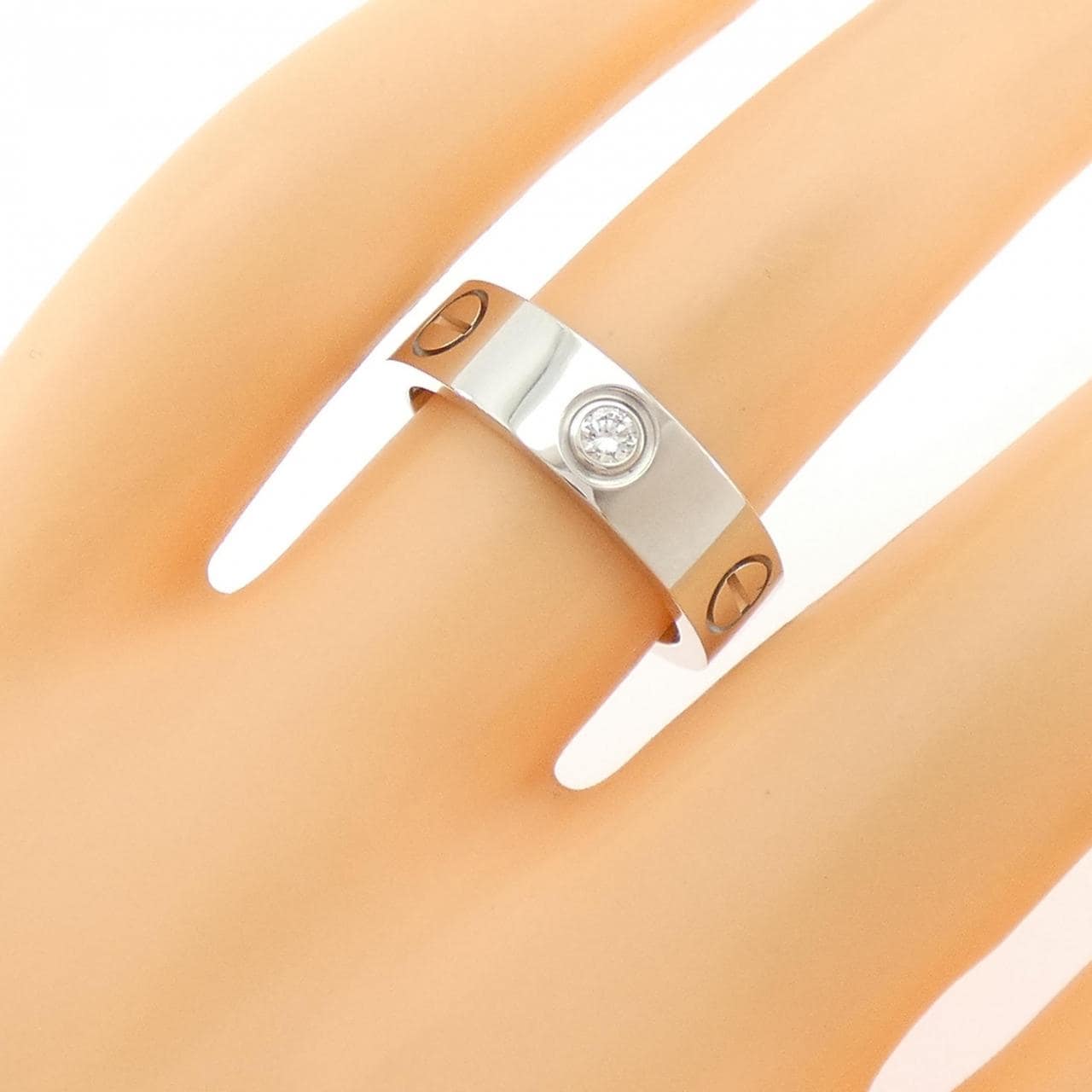 カルティエ ラブ ハーフダイヤ リング