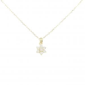 K18YG フラワー ダイヤモンド ネックレス 0.23CT