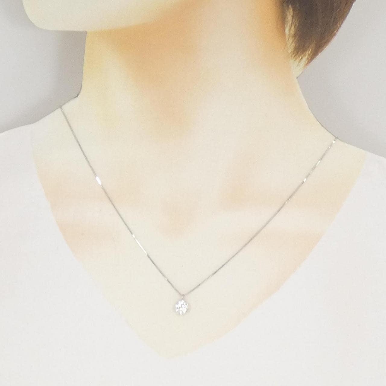 K18WG ダイヤモンド ネックレス 1.01CT