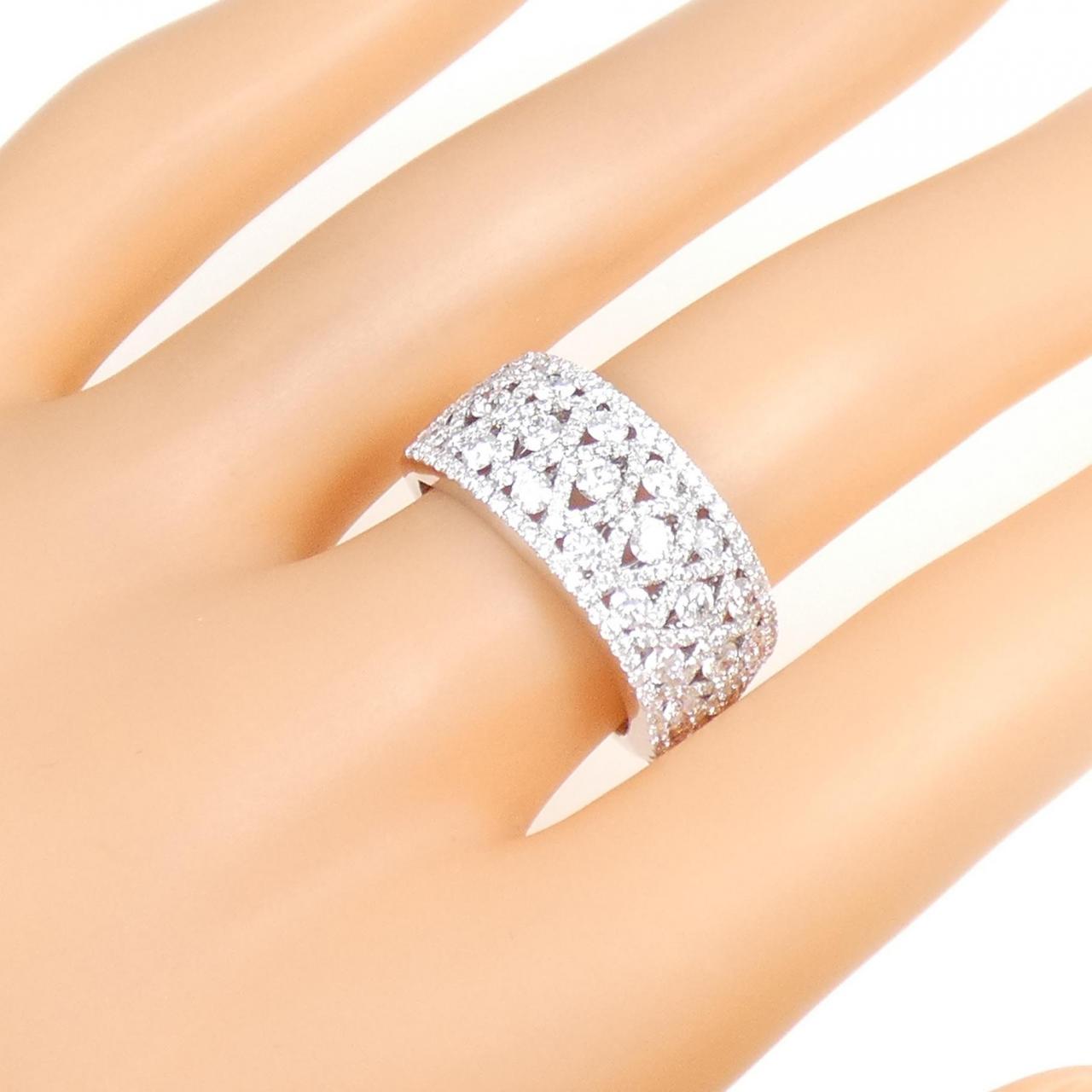 K18WG ダイヤモンド リング 1.62CT