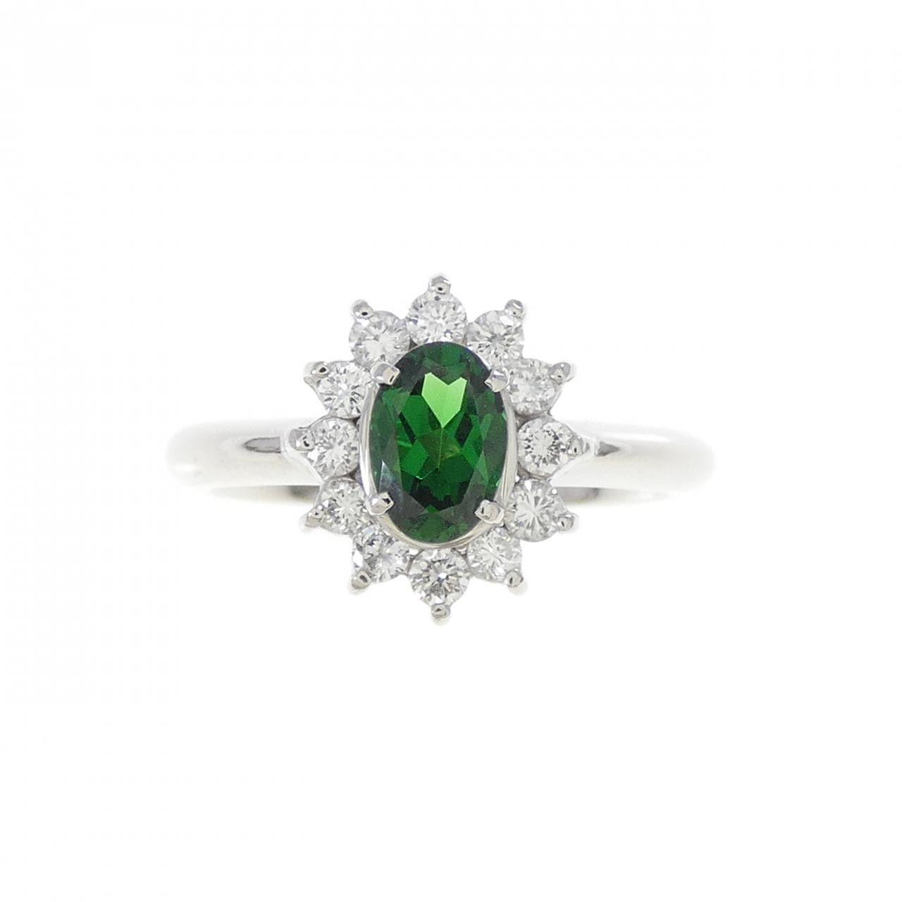 PT900 グリーンガーネット リング 0.50CT