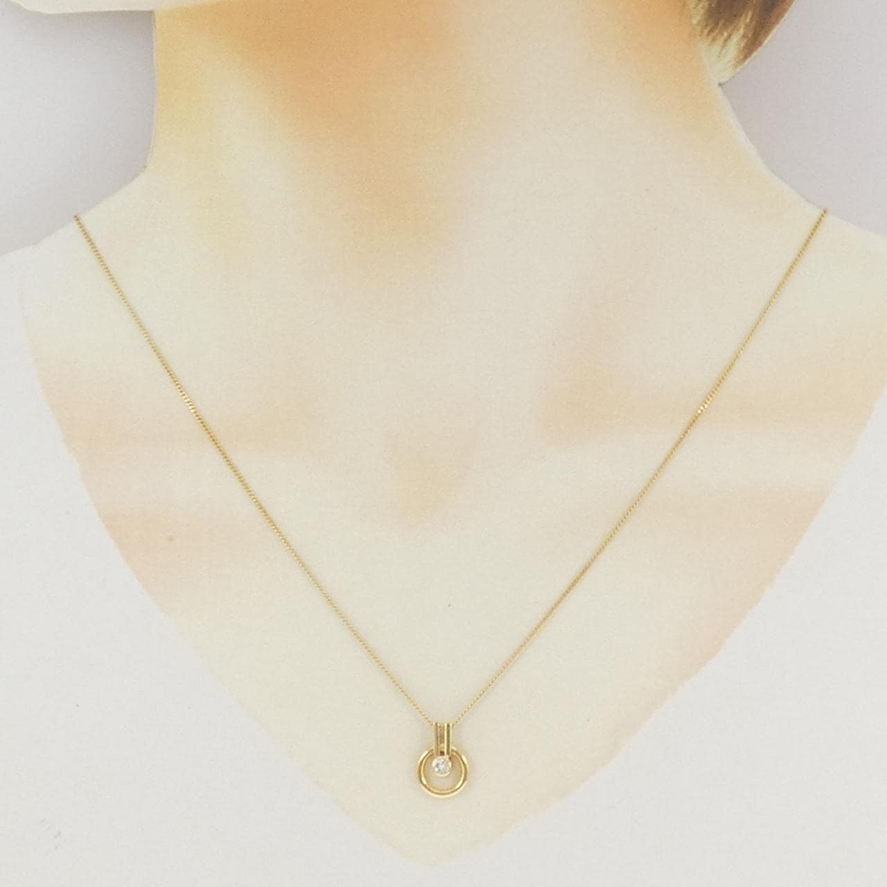 K18YG ダイヤモンド ネックレス 0.10CT