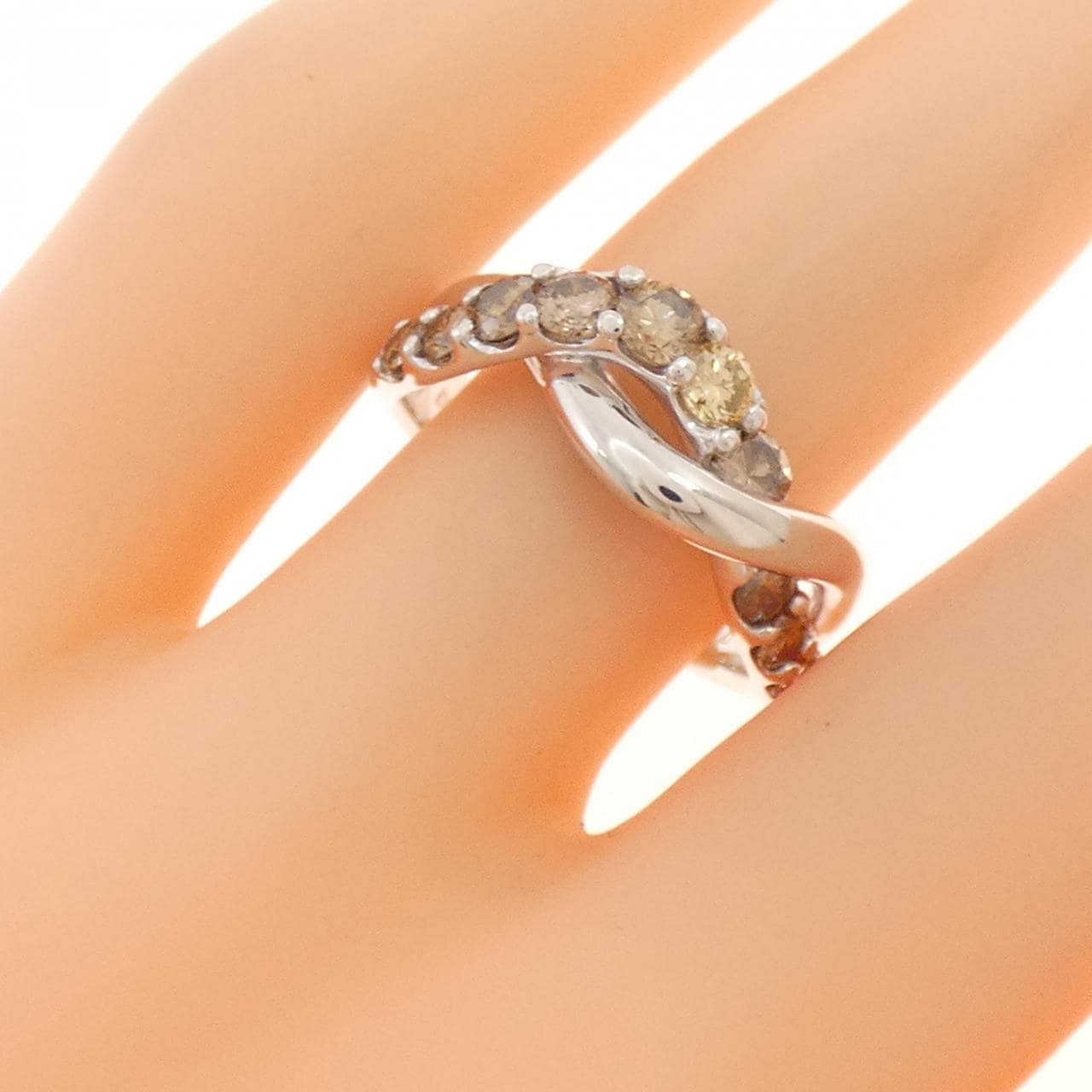 K18WG ダイヤモンド リング 1.00CT