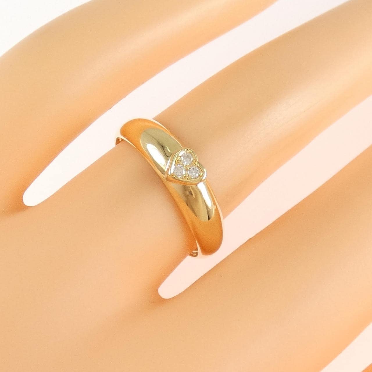 K18YG ハート ダイヤモンド リング 0.03CT