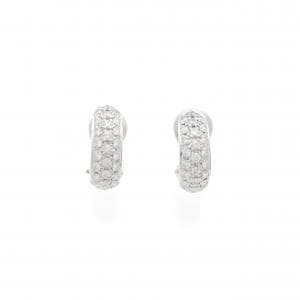 K14WG ダイヤモンド ピアス 1.106CT