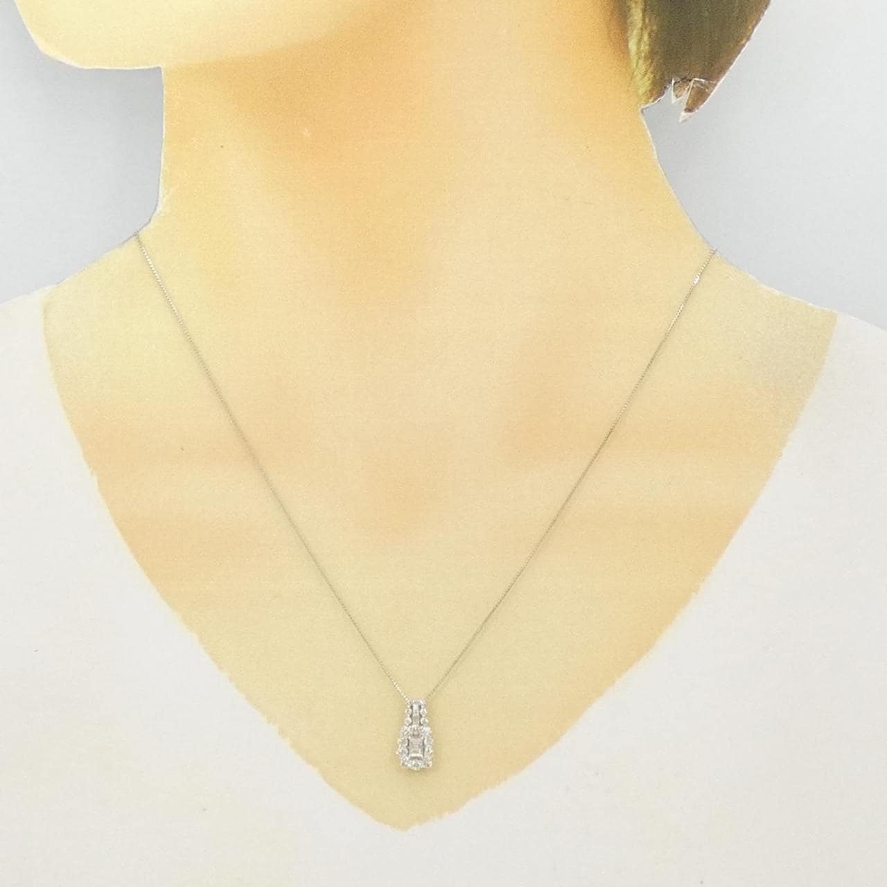 【新品】PT ダイヤモンド ネックレス 0.65CT