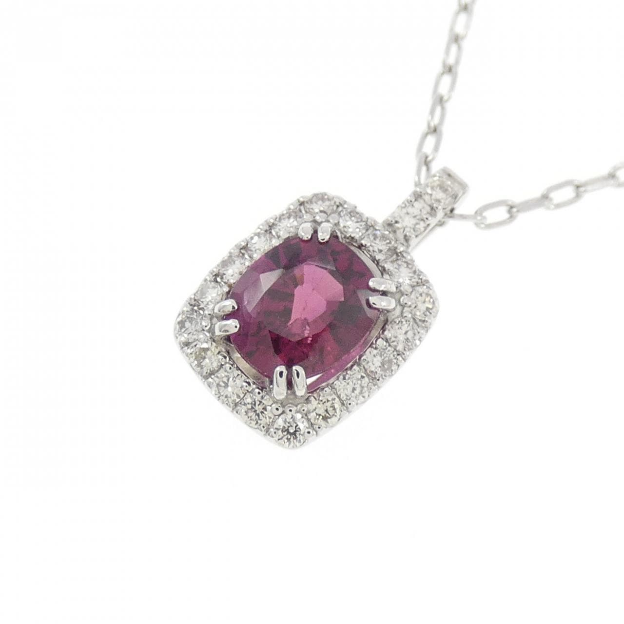 【新品】PT900/PT850 ルビー ネックレス 0.65CT