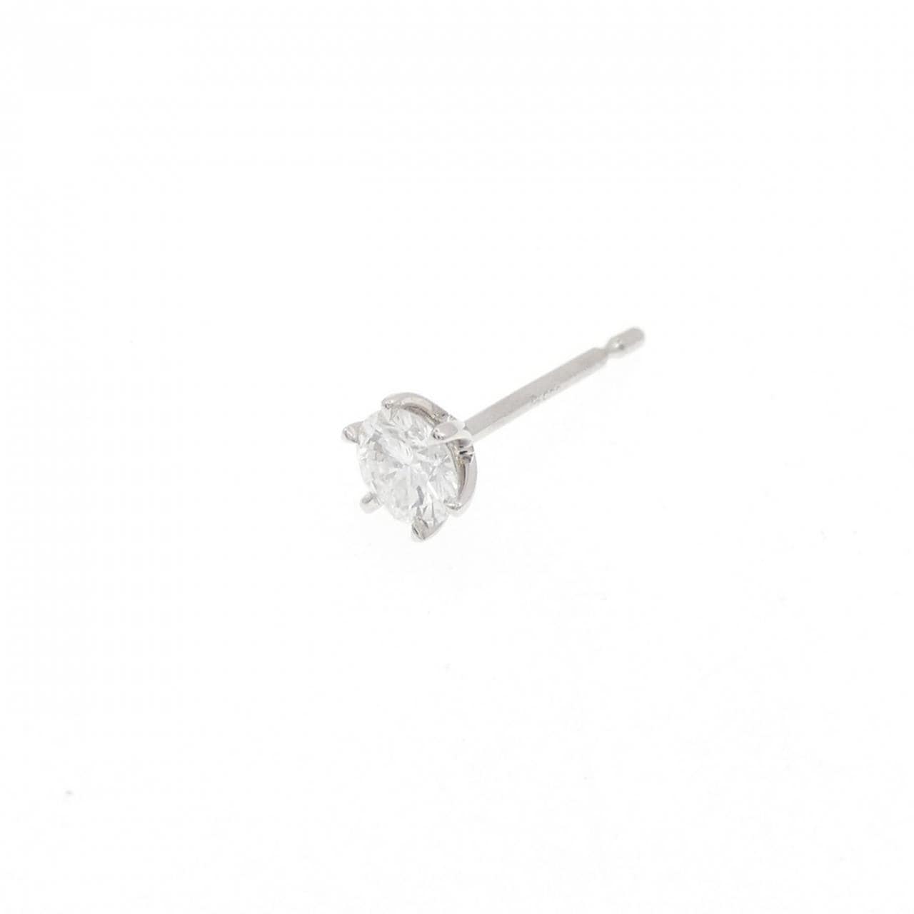 【リメイク】PT900/ST ダイヤモンド ピアス 0.206CT E VS1 VG 片耳