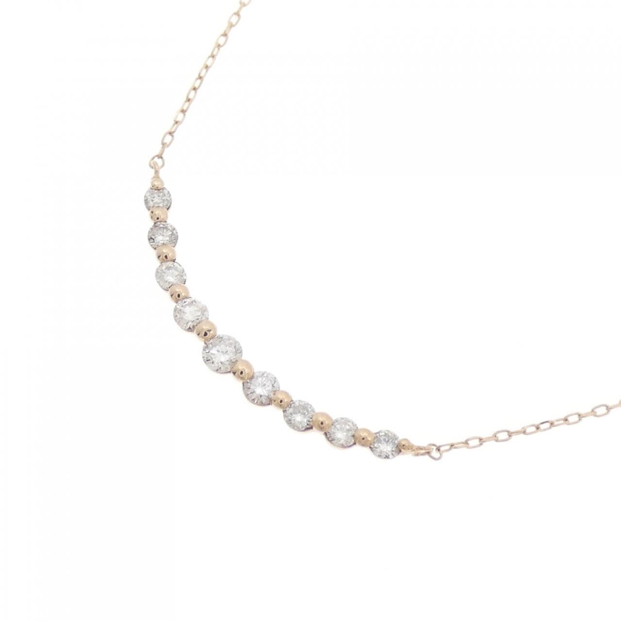 K18PG ダイヤモンド ネックレス 0.20CT