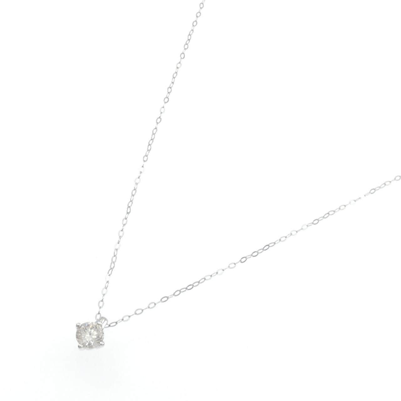 PT950 ソリティア ダイヤモンド ネックレス 0.40CT
